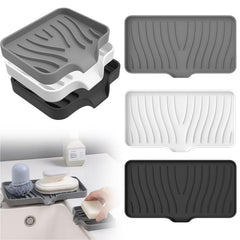 Silicone Drain Soap Dish Self Draining Soap Tray Anti-slip Storage Rack