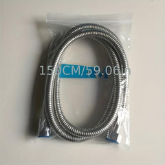 Stainless Steel Shower Head Tube Double Buckle Hot Cold Water Shower