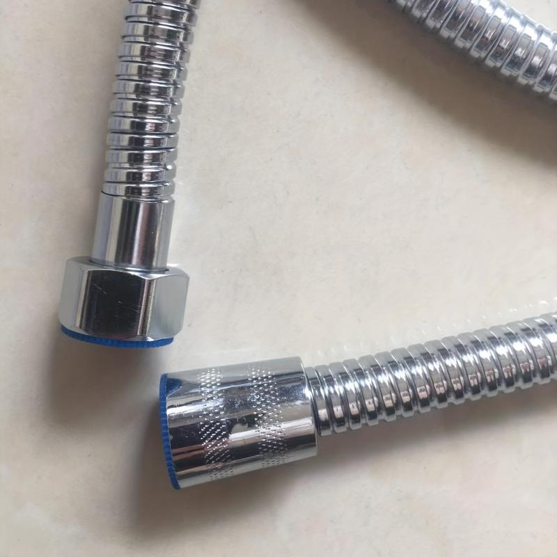 Stainless Steel Shower Head Tube Double Buckle Hot Cold Water Shower