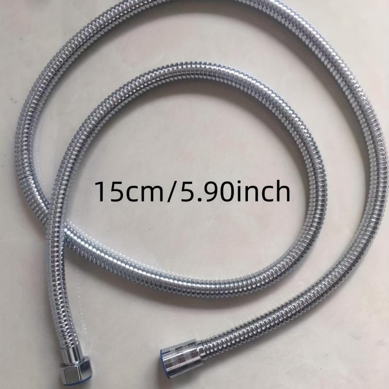 Stainless Steel Shower Head Tube Double Buckle Hot Cold Water Shower