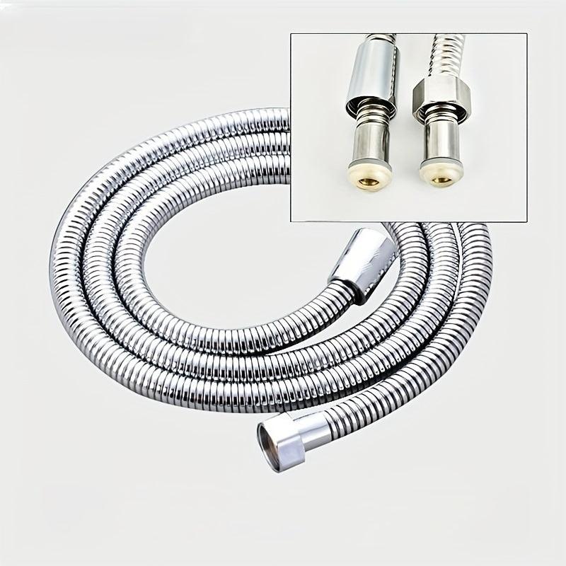 Stainless Steel Shower Head Tube Double Buckle Hot Cold Water Shower