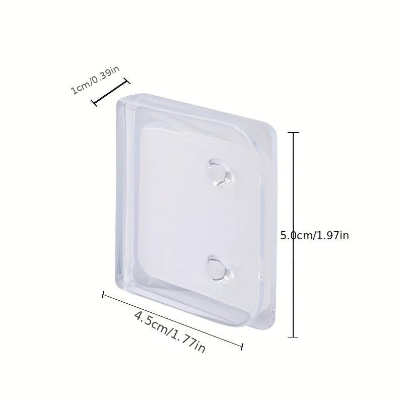 6pcs Punch Stick on Shower Curtain Fixer Bathroom Cloth Blackout