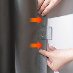 6pcs Punch Stick on Shower Curtain Fixer Bathroom Cloth Blackout