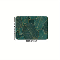 Green Plant Tropical Leaf Monstera Non-slip Bathroom Rug