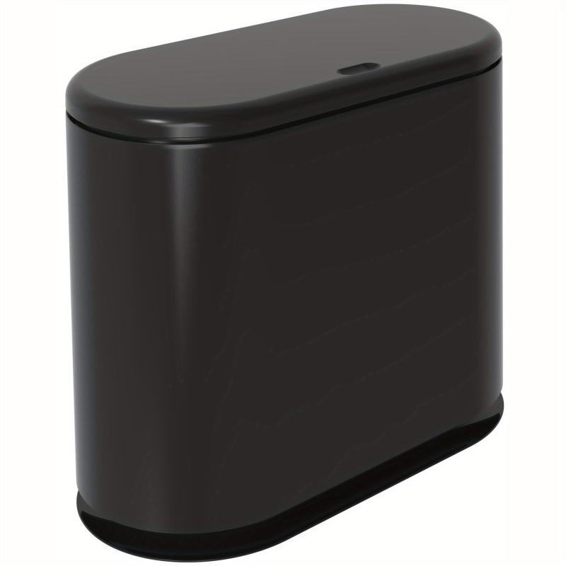 Rectangular Plastic Trash Can with Press Lid 10L