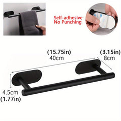 Stainless Steel Towel Rack Wall Mounted Towel Bar with Adhesive