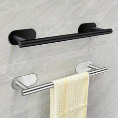 Stainless Steel Towel Rack Wall Mounted Towel Bar with Adhesive