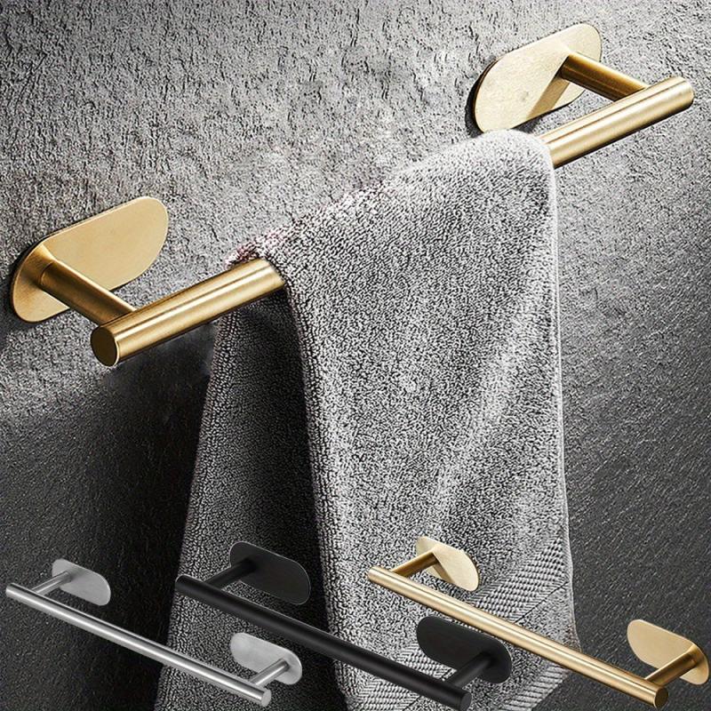 Stainless Steel Towel Rack Wall Mounted Towel Bar with Adhesive