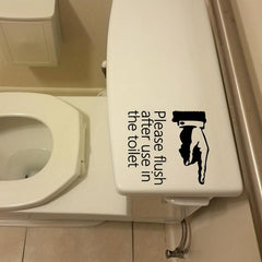 Funny Toilet Lid Decal Self Adhesive Sticker Bathroom Decor