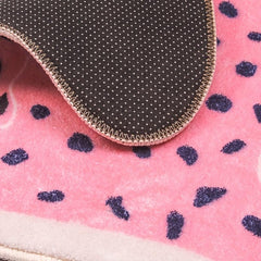Cartoon Pink Leopard Bath Rug Soft Non Slip Absorbent Bath Mat Machine Washable