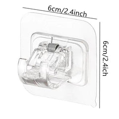 Adjustable Curtain Rod Holder Clamp Wall Mount Hooks Easy Installation
