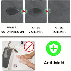 1pc Faucet Absorbent Mat Sink Splash Plate Bathroom Sink Drainage Pad