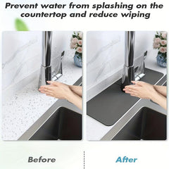 1pc Faucet Absorbent Mat Sink Splash Plate Bathroom Sink Drainage Pad