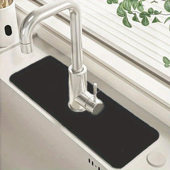 1pc Faucet Absorbent Mat Sink Splash Plate Bathroom Sink Drainage Pad