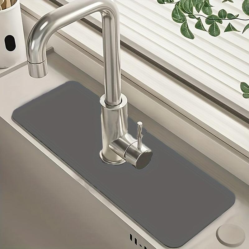 1pc Faucet Absorbent Mat Sink Splash Plate Bathroom Sink Drainage Pad