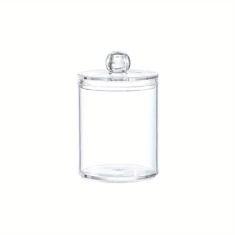 Plastic Cotton Swab Holder Dispenser Round Pads Storage Organizer