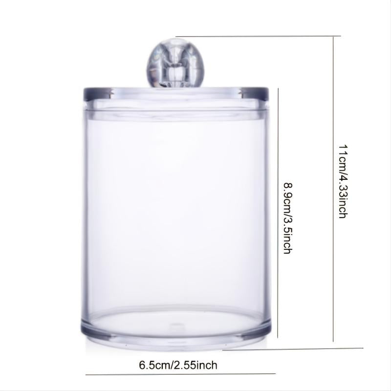 Plastic Cotton Swab Holder Dispenser Round Pads Storage Organizer