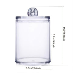 Plastic Cotton Swab Holder Dispenser Round Pads Storage Organizer
