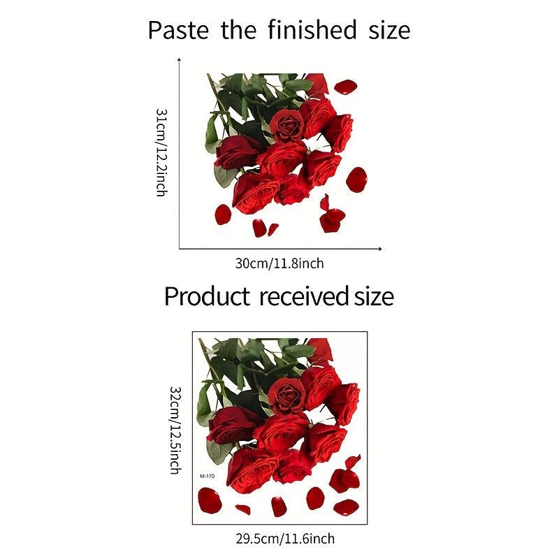 Flower Toilet Sticker Decal Removable Tile Stickers