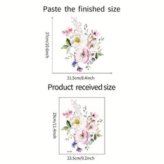 Flower Toilet Sticker Decal Removable Tile Stickers