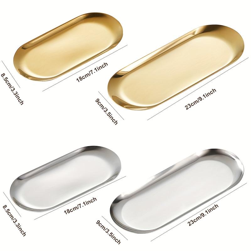 Stainless Steel Bathroom Tray Jewelry Organizer