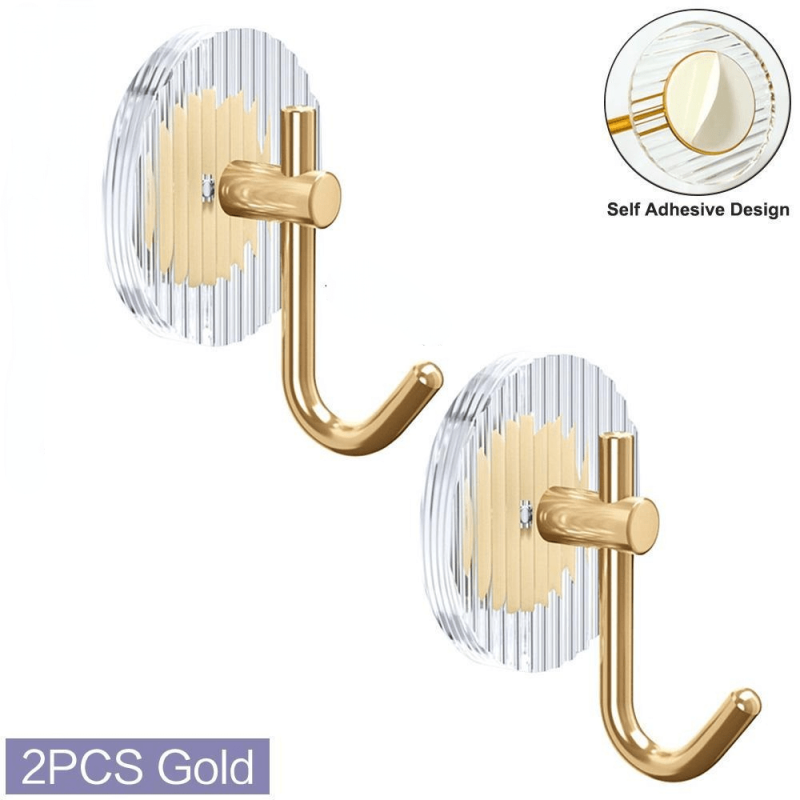 Waterproof Self Adhesive Wall Hooks for Bathroom Towels & Coats