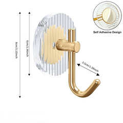 Waterproof Self Adhesive Wall Hooks for Bathroom Towels & Coats