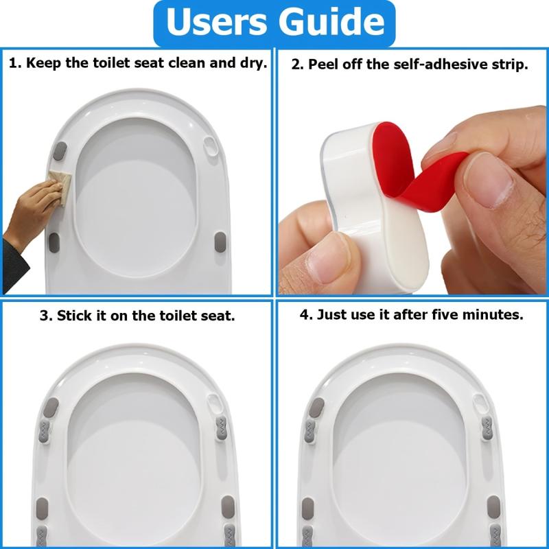 4pcs Toilet Pads Gaskets Rubber Cushion Self Adhesive