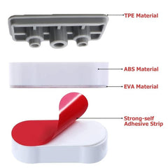 4pcs Toilet Pads Gaskets Rubber Cushion Self Adhesive