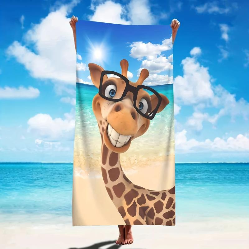 Cute Giraffe Beach Towel Soft & Absorbent