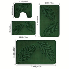 Memory Foam Bath Mat Non Slip U Shape Rug Machine Washable Bathroom Decor