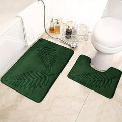 Memory Foam Bath Mat Non Slip U Shape Rug Machine Washable Bathroom Decor