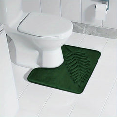 Memory Foam Bath Mat Non Slip U Shape Rug Machine Washable Bathroom Decor