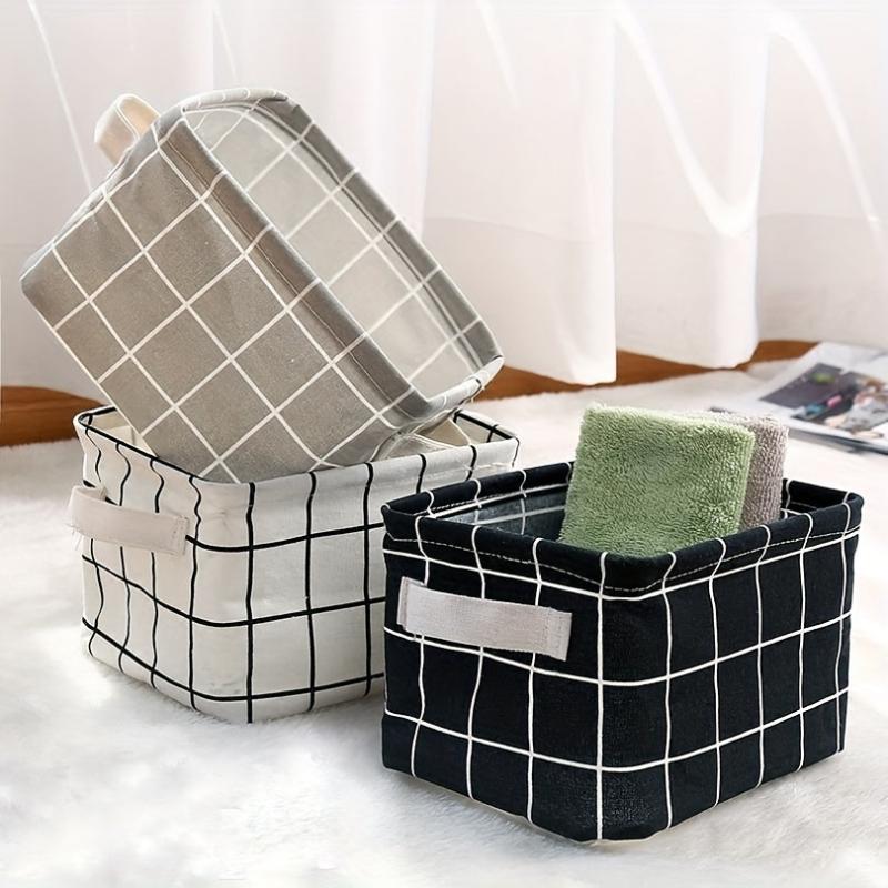 Waterproof Bathroom Basket with Foldable Makeup Organizer