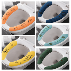 2pcs Washable Cartoon Toilet Seat Covers Non Slip Soft Mat