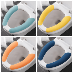 2pcs Washable Cartoon Toilet Seat Covers Non Slip Soft Mat