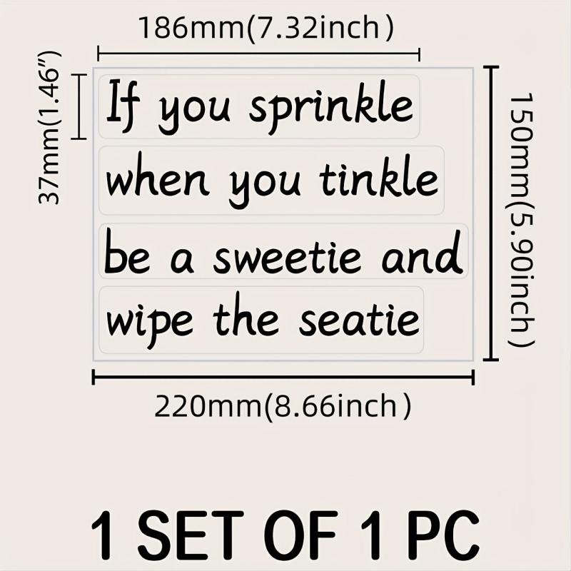 Funny Toilet Seat Sticker Decal for Bathroom Home Decor