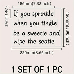 Funny Toilet Seat Sticker Decal for Bathroom Home Decor