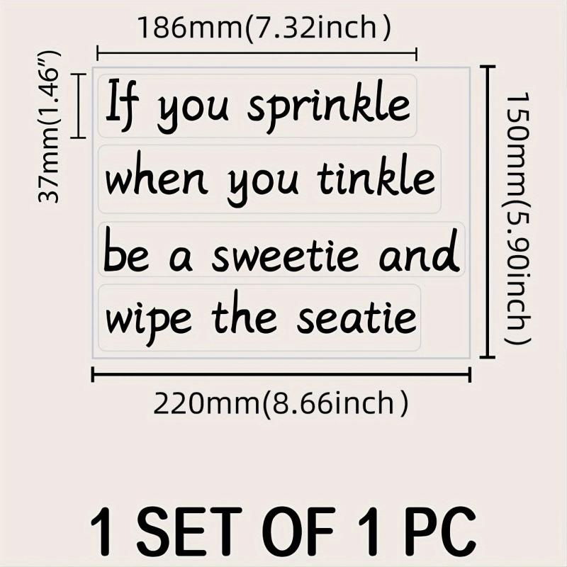 Funny Toilet Seat Sticker Decal for Bathroom Home Decor