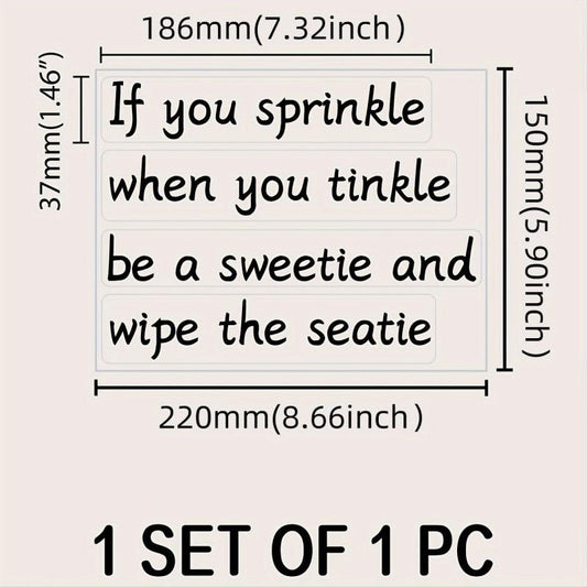 Funny Toilet Seat Sticker Decal for Bathroom Home Decor