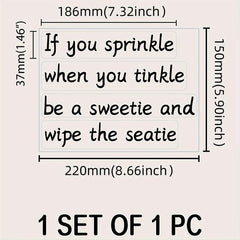 Funny Toilet Seat Sticker Decal for Bathroom Home Decor