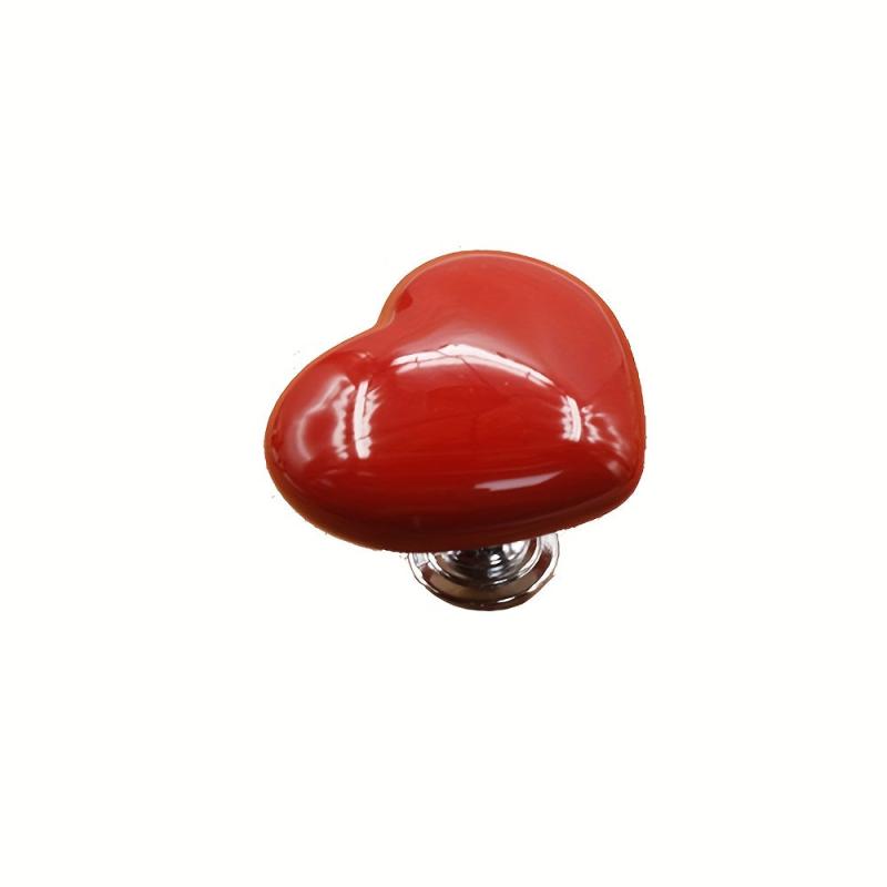 2pcs Colorful Heart Toilet Presser Toilet Tank Button Random