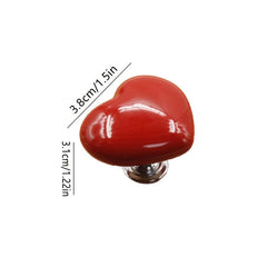 2pcs Colorful Heart Toilet Presser Toilet Tank Button Random