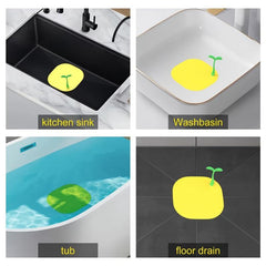 Odor-Proof Floor Drain Cover Hair Catcher Silicone Yellow