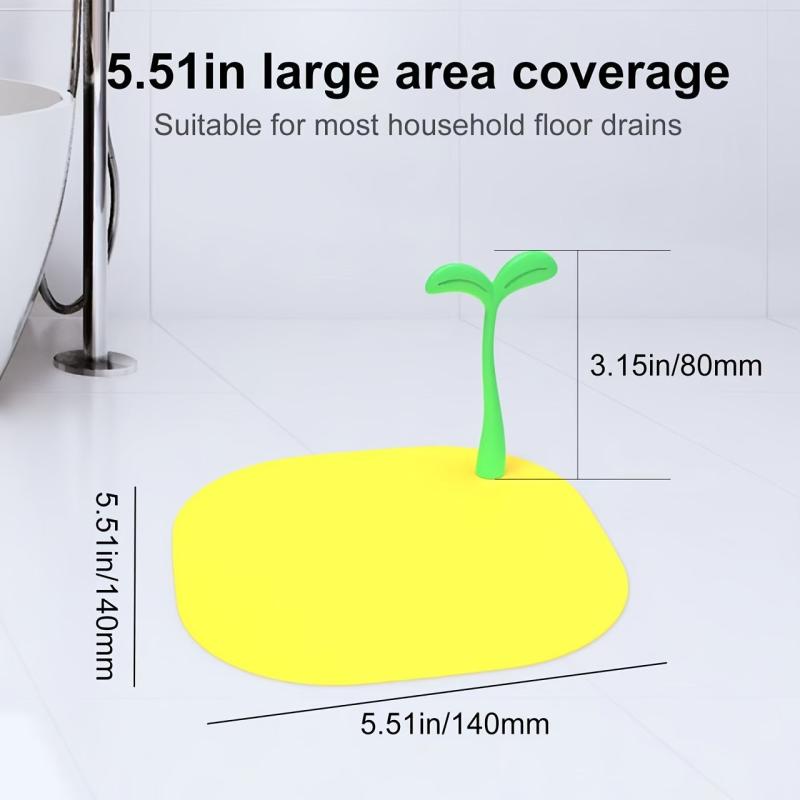 Odor-Proof Floor Drain Cover Hair Catcher Silicone Yellow