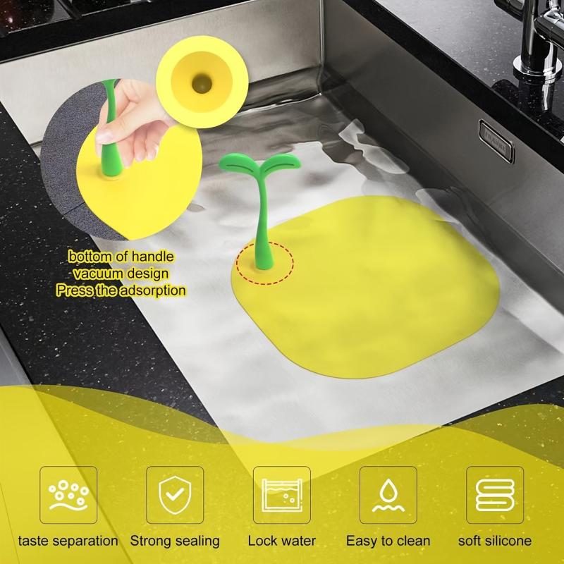 Odor-Proof Floor Drain Cover Hair Catcher Silicone Yellow