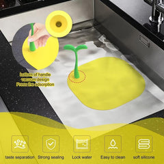 Odor-Proof Floor Drain Cover Hair Catcher Silicone Yellow