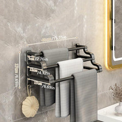 Wall Mounted Towel Holder Bathroom Towel Storage Rack Toilet Towel Hanging Rod