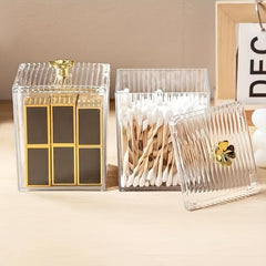 Clear Acrylic Cotton Swab Pads Holder