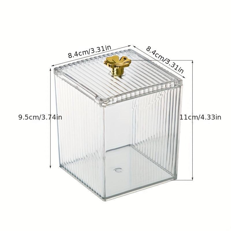 Clear Acrylic Cotton Swab Pads Holder